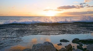 Reflections at the Sea Shore - Sunset Hawaii 